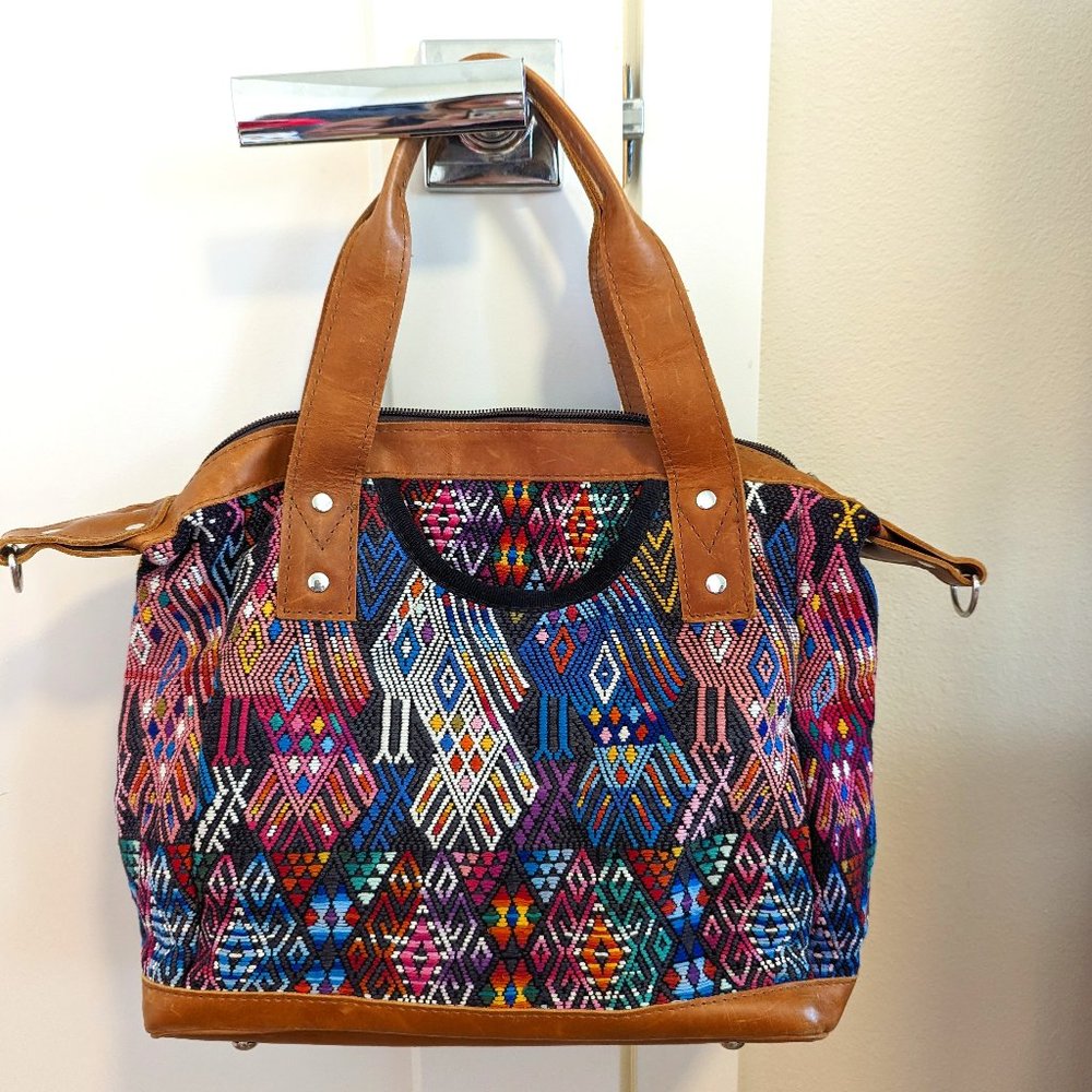 One-Of-A-Kind Nena & Co Full Huipil Swan OG Sonia Crossbody Bag